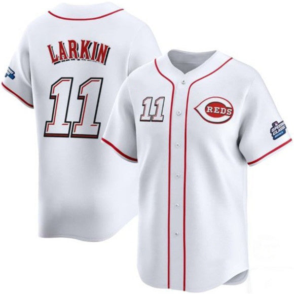 Cincinnati Reds #11 Barry Larkin White MWATKINS 2025 Speedway Classic Home Limited Stitched Jersey