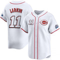 Cincinnati Reds #11 Barry Larkin White MWATKINS 2025 Speedway Classic Home Limited Stitched Jersey