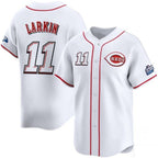 Cincinnati Reds #11 Barry Larkin White MWATKINS 2025 Speedway Classic Home Limited Stitched Jersey