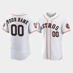 Custom Houston Astros Active Player White MWATKINS 60th Anniversary Flex Base Stitched Jersey
