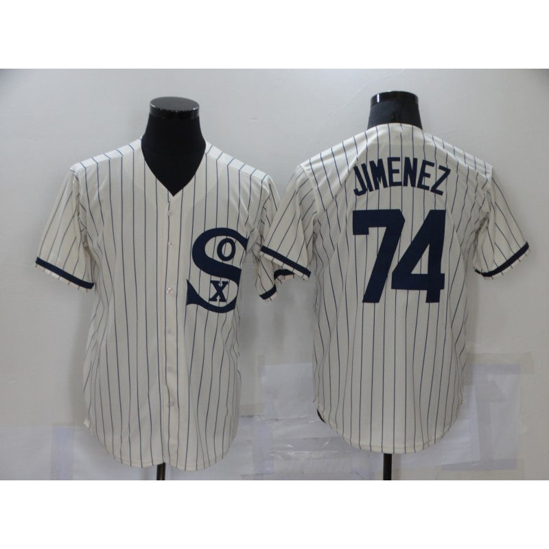 Chicago White Sox #74 Eloy Jimenez 2021 Cream MWATKINS Field of Dreams Name Cool Base Stitched Jersey