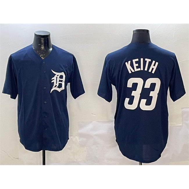 Detroit Tigers #33 Colt Keith Navy MWATKINS Cool Base Stitched Jersey