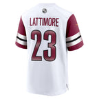 W.Commanders #23 Marshon Lattimore White MWATKINS Game Jersey