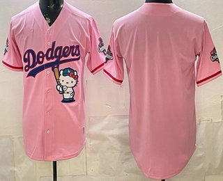 Los Angeles Dodgers Blank Pink MWATKINS Hello Kitty 2025 World Series Champions Limited Jersey