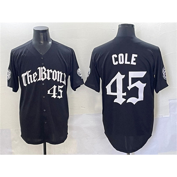 New York Yankees #45 Gerrit Cole Black MWATKINS 'Gothic Legacy Edition' Vapor Premier Limited Stitched Jersey