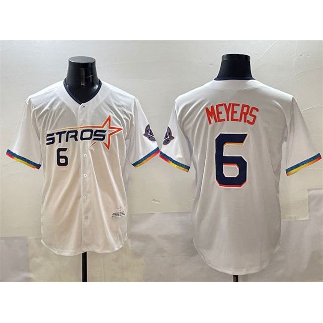 Houston Astros #6 Jake Meyers White MWATKINS 2025 City Connect Limited Stitched Jersey