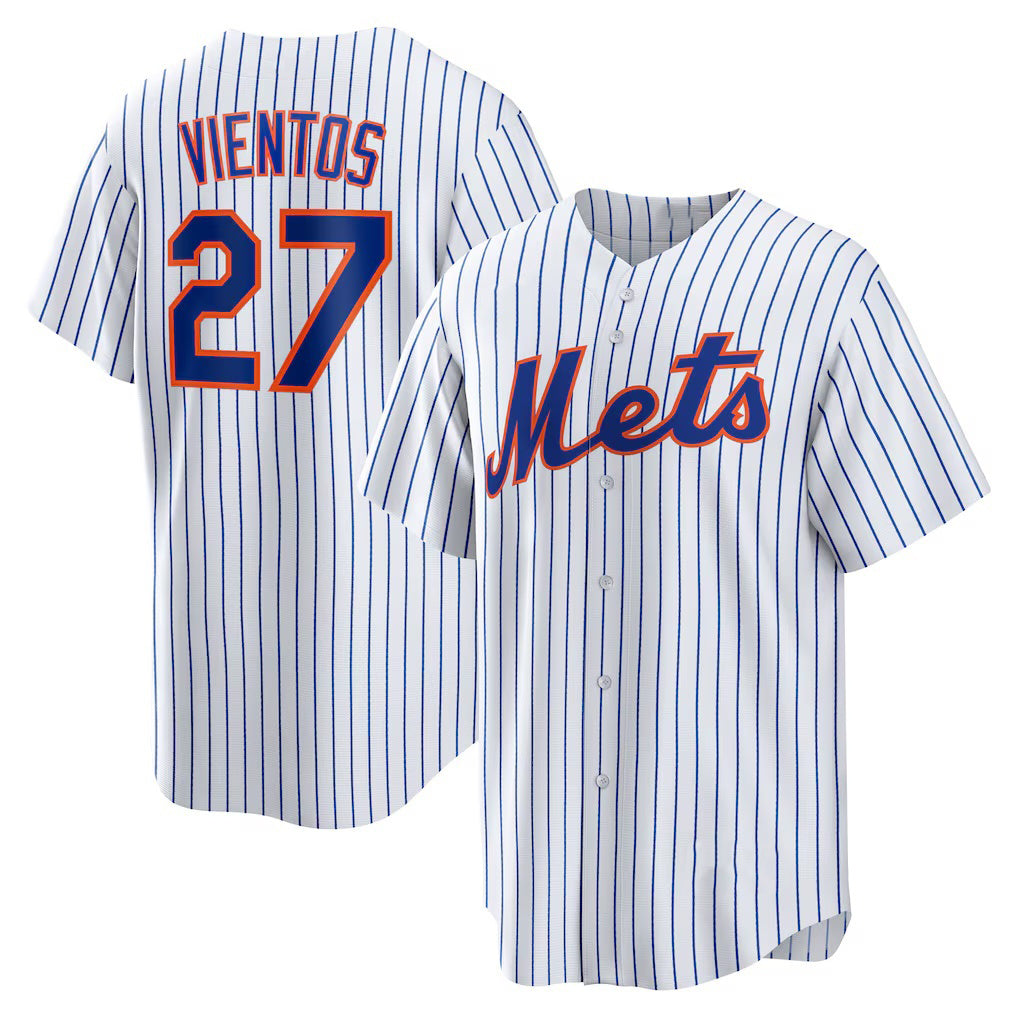 New York Mets #27 Mark Vientos White MWATKINS Home Replica Jersey
