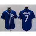 Kansas City Royals #7 Bobby Witt Jr Royal MWATKINS Cool Base Stitched Jersey