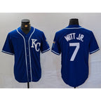 Kansas City Royals #7 Bobby Witt Jr Royal MWATKINS Cool Base Stitched Jersey