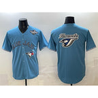 Toronto Blue Jays Team Big Logo Blue MWATKINS 2025 World Series Home Cool Base Stitched Jersey
