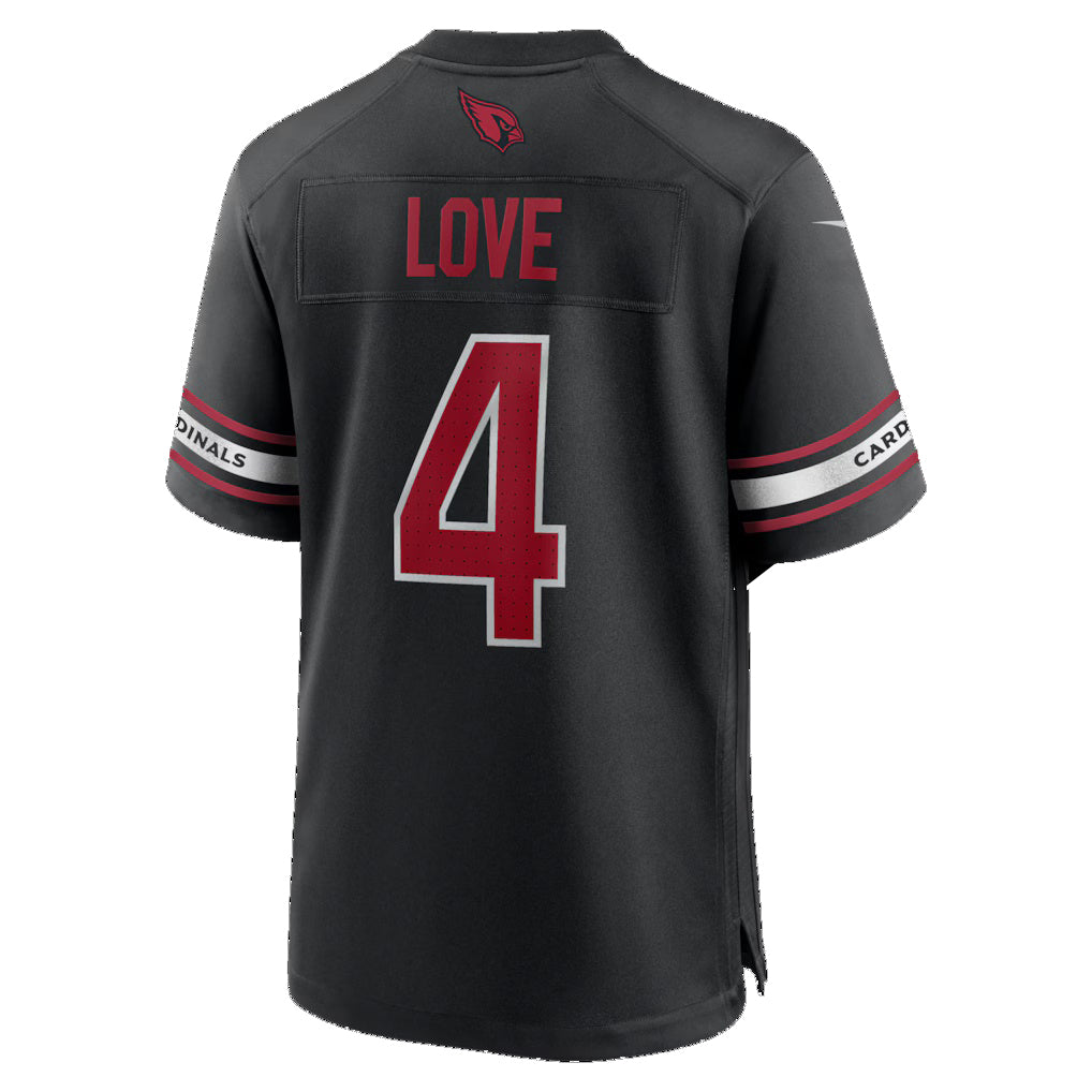 A.Cardinals #4 Jeremiyah Love Black MWATKINS Alternate Game Player Jersey