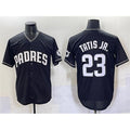 San Diego Padres #23 Fernando Tatis Jr. Black MWATKINS Stitched Jersey
