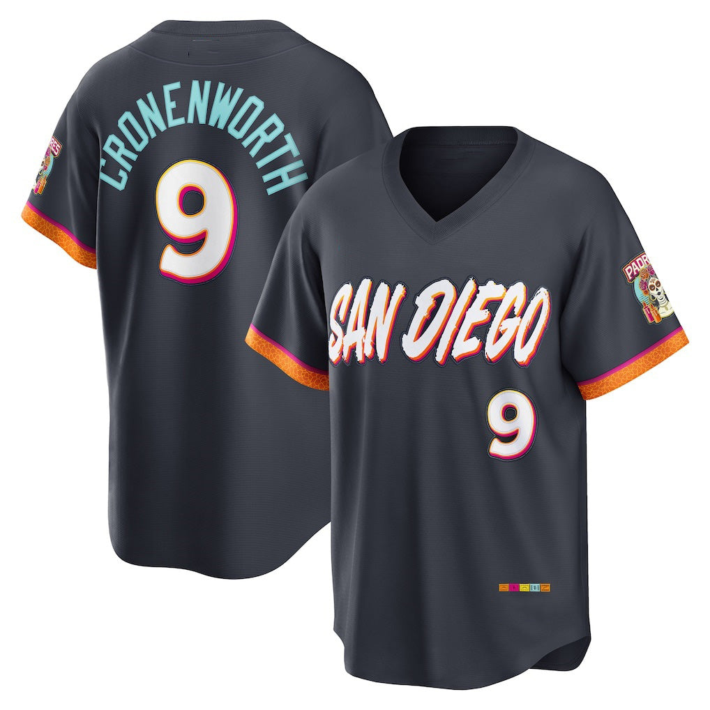 San Diego Padres #9 Jake Cronenworth Obsidian MWATKINS 2026 City Connect Stadium Jersey
