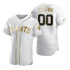 Custom San Francisco Giants White MWATKINS Stitched Flex Base Golden Edition Jersey