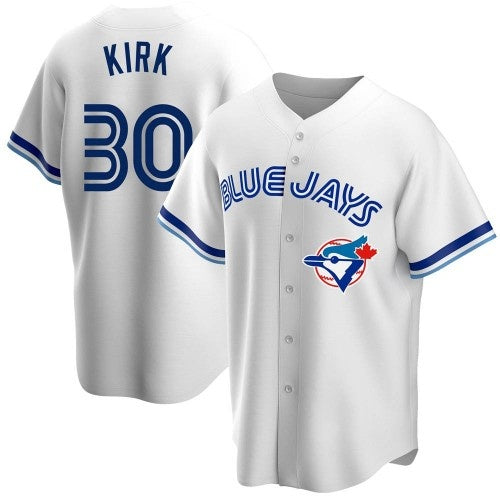Toronto Blue Jays #30 Alejandro Kirk White MWATKINS Home Cooperstown Collection Player Jersey