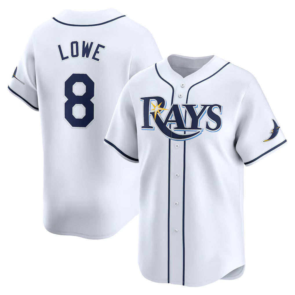 Tampa Bay Rays #8 Brandon Lowe White MWATKINS Home Limited Player Jersey