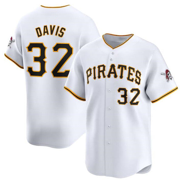 Pittsburgh Pirates #32 Henry Davis White MWATKINS Home Limited Stitched Jersey