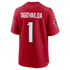 A.Falcons #1 Tua Tagovailoa Red MWATKINS Game Jersey