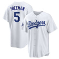 Los Angeles Dodgers #5 Freddie Freeman White MWATKINS 2025 World Series Champions Home Cool Base Stitched Jersey