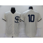 Chicago White Sox #10 Yoan Moncada 2021 Cream MWATKINS Navy Field of Dreams Flex Base Stitched Jersey
