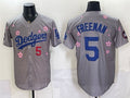 Los Angeles Dodgers #5 Freddie Freeman Grey MWATKINS 2025 Tokyo Series Limited Stitched Jersey