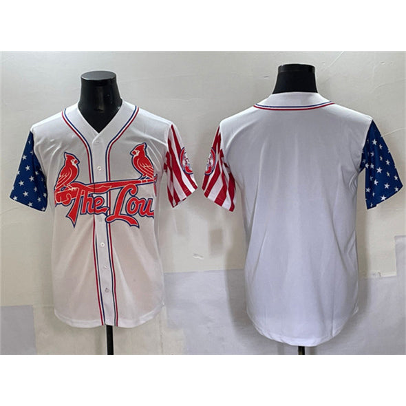 St. Louis Cardinals Blank White MWATKINS Independence Day Vapor Premier Limited Stitched Jersey