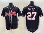 Atlanta Braves #27 Austin Riley 2026 Fashion Replica Black MWATKINS Out Stitched Jersey