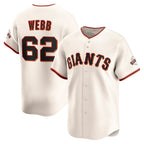 San Francisco Giants #62 Logan Webb Cream MWATKINS Home Limited Player Jersey