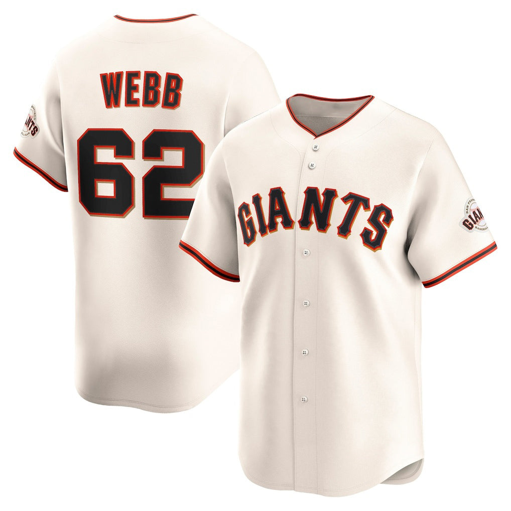 San Francisco Giants #62 Logan Webb Cream MWATKINS Home Limited Player Jersey