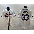 Detroit Tigers #33 Colt Keith White MWATKINS With Patch Cool Base Stitched Jersey