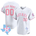 Custom Houston Astros White MWATKINS Bubblegum Pink Vapor Premier Limited Jersey ¨C All Stitched