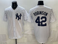 New York Yankees #42 Jackie Robinson White MWATKINS Stitched Jersey