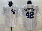New York Yankees #42 Jackie Robinson White MWATKINS Stitched Jersey