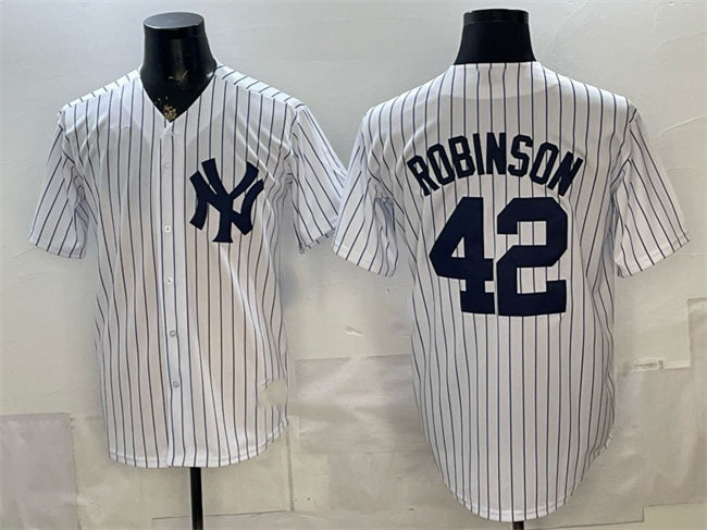 New York Yankees #42 Jackie Robinson White MWATKINS Stitched Jersey