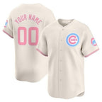 Custom Chicago Cubs Bubblegum Pink Vapor Premier Limited Jersey ¨C Cream MWATKINS