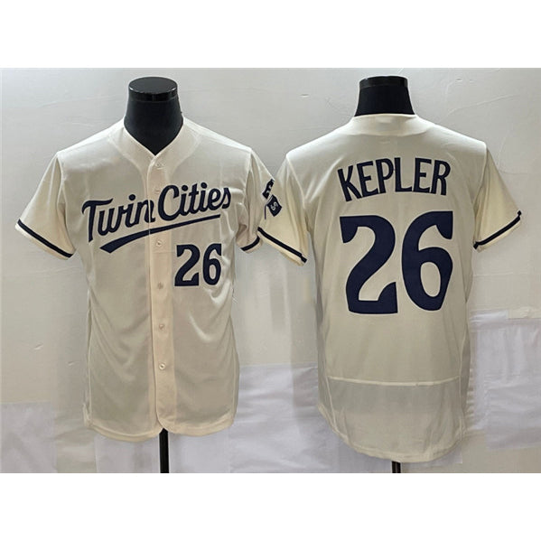 Minnesota Twins #26 Max Kepler Cream MWATKINS Flex Base Stitched Jersey