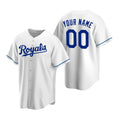 Custom Kansas City Royals White MWATKINS Stitched Cool Base Home Jersey