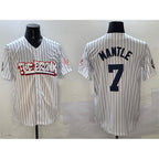 New York Yankees #7 Mickey Mantle White MWATKINS Bronx Graffiti Vapor Limited Stitched Jersey