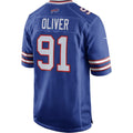 B.Bills #91 Ed Oliver Royal MWATKINS Team Game Player Jersey