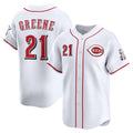 Cincinnati Reds #21 Hunter Greene White MWATKINS Home Limited Player Jersey