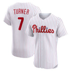 Philadelphia Phillies #7 Trea Turner White MWATKINS Home Elite Jersey