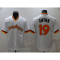 San Diego Padres #19 Tony Gwynn White MWATKINS Cooperstown Collection Stitched Throwback Jersey