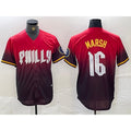 Philadelphia Phillies #16 Brandon Marsh Red MWATKINS 2024 City Cool Base Jersey