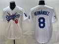 Los Angeles Dodgers x One Piece #8 Enrique Hernandez White MWATKINS Vapor Premier Limited Stitched Jersey