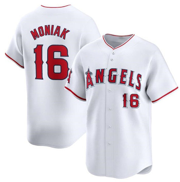 Los Angeles Angels #16 Mickey Moniak White MWATKINS Home Limited Stitched Jersey