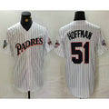 San Diego Padres #51 Trevor Hoffman White MWATKINS Pinstripe Jersey