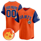 Custom San Francisco Giants x Dragon Ball Royal Orange MWATKINS Vapor Premier Limited Jersey - All Stitched
