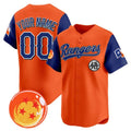 Custom Texas Rangers x Dragon Ball Royal Orange MWATKINS Vapor Premier Limited Jersey - All Stitched
