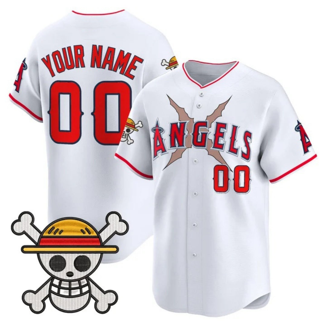 Custom Los Angeles Angels x One Piece White MWATKINS Vapor Premier Limited Jersey - Stitched