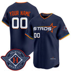 Custom Houston Astros Active Player Navy MWATKINS 2025 City Connect Limited Stitched Jersey